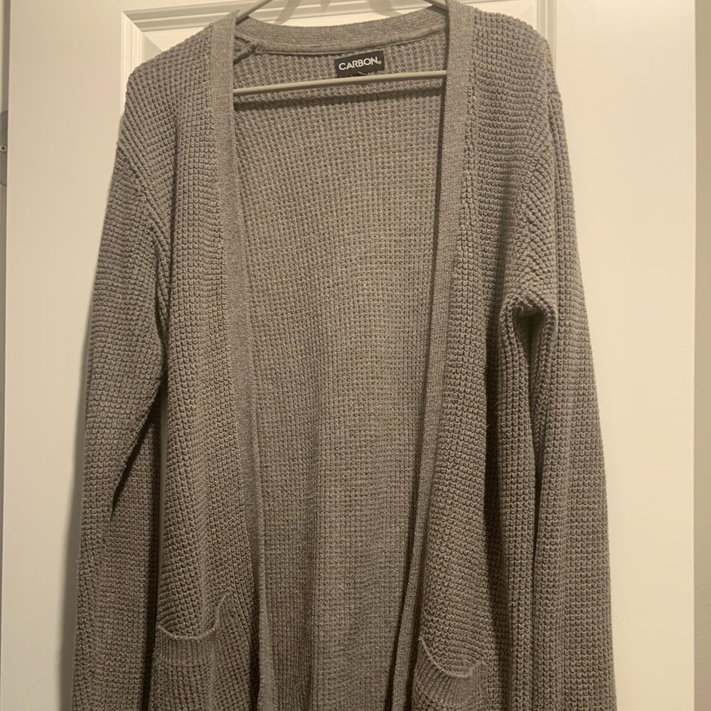 Gray cardigan